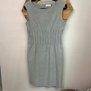 Calvin Klein Grey Sleeveless Pencil Dress Career Women’s Size 10 EUC